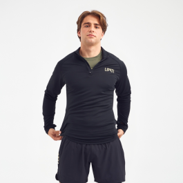 Moderate Half Zip Long Sleeve  Svart