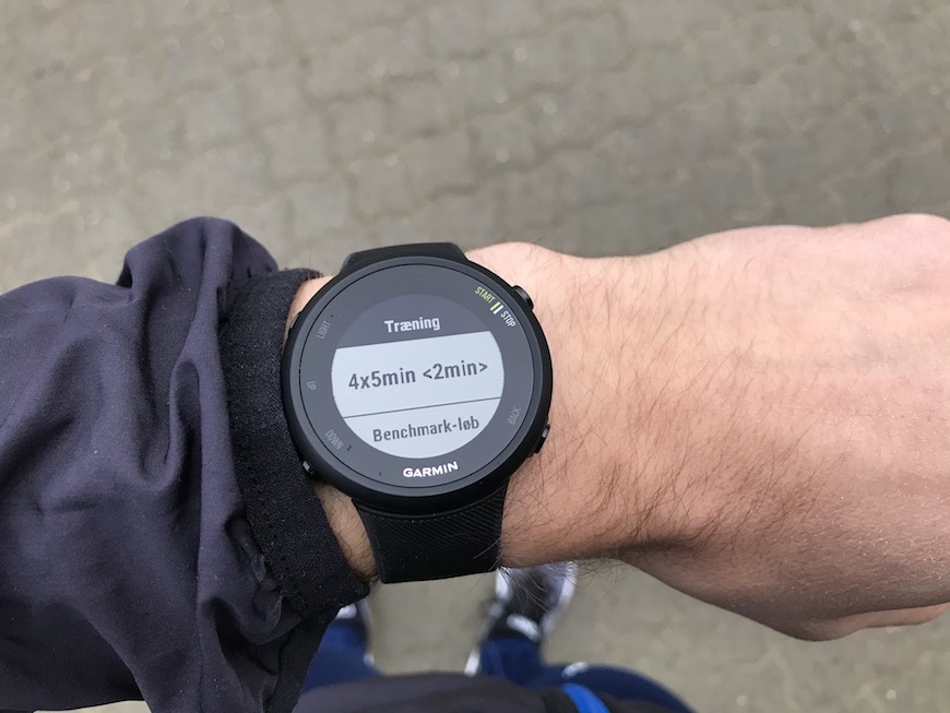 interval garmin forerunner 45